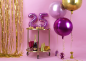 Preview: XL Folienballon Orbz - Goldene Kugel - 38cm x 40cm